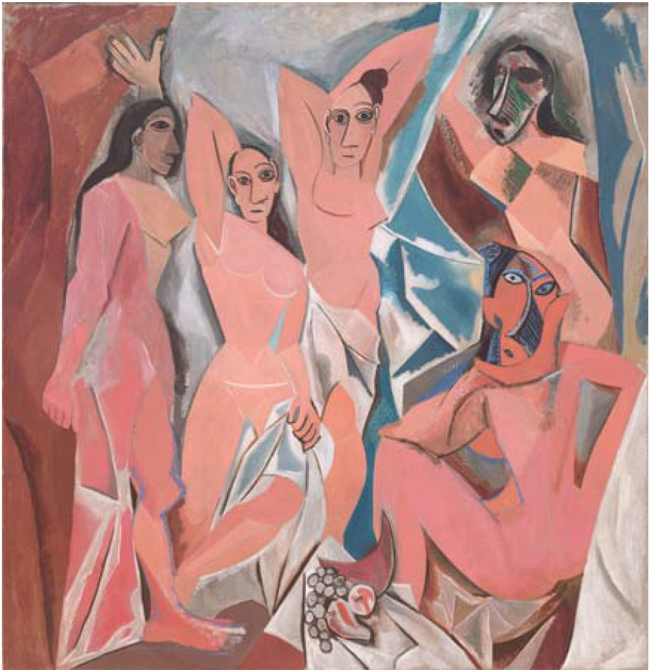 "Les Demoiselles d'Avignon," Pablo Picasso.
