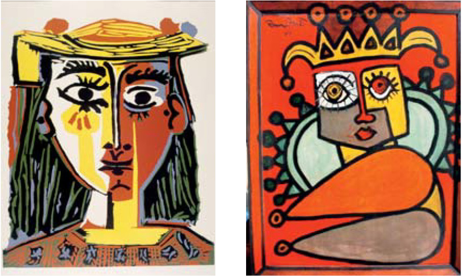 Left: Pablo Picasso / Right: Romero Britto