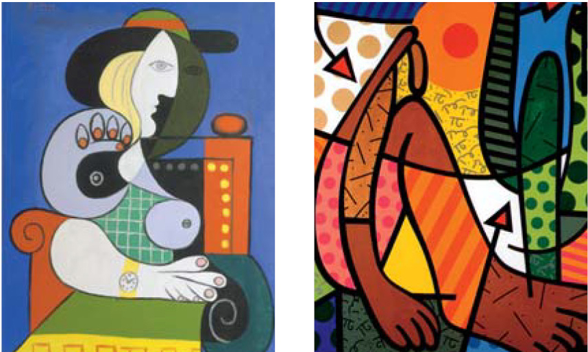 Left: Pablo Picasso / Right: Romero Britto