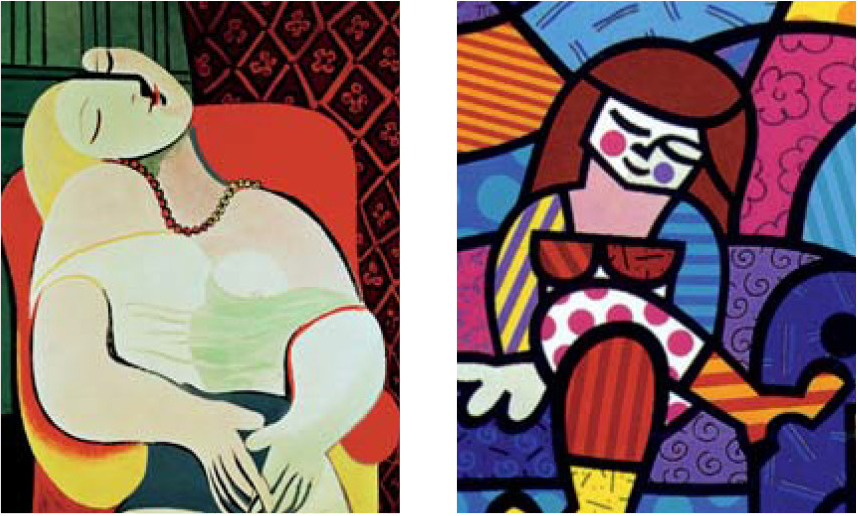 Left: Pablo Picasso / Right: Romero Britto