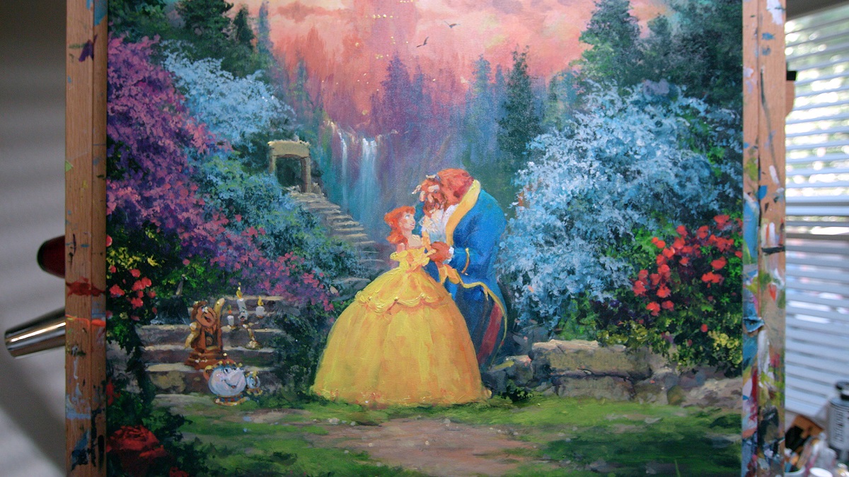 James Coleman painting of Disney's "Beauty and the Beast"