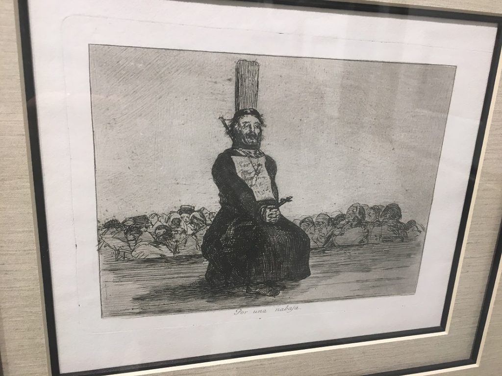 "Por Una Navaja" (On Account of a Knife, c. 1810-1820), Franciso Goya, etching.