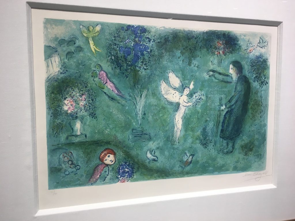 "Philetas' Orchard" (1961), Marc Chagall, lithograph.