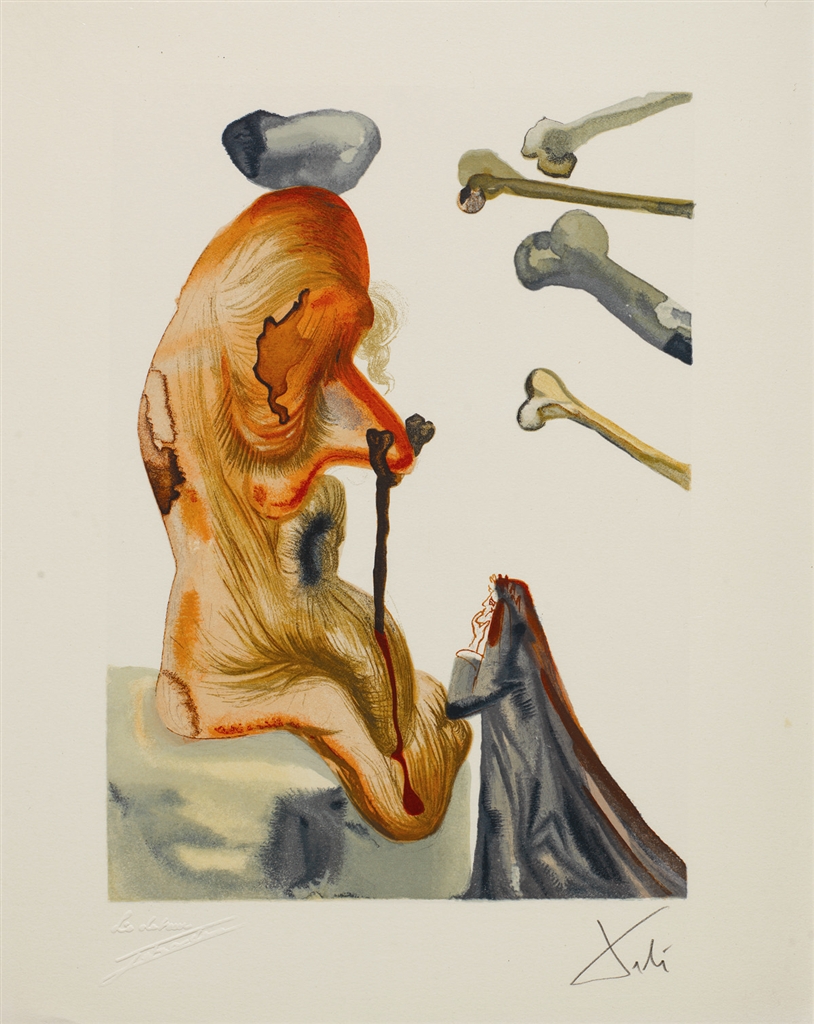 "Imposters" (Les trompeurs; 1960). From Dalí’s “Divine Comedy—Inferno 18.”