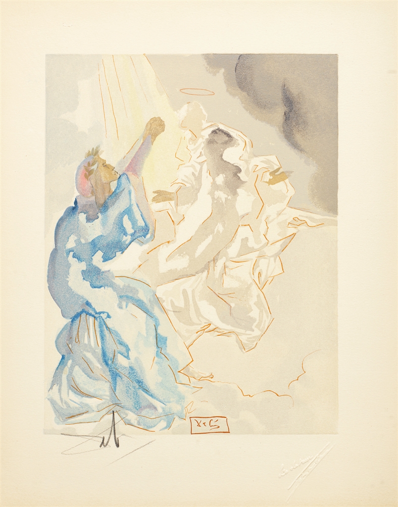 "Nouvel aspect de Beatrice" (The New Aspect of Beatrice; 1960). From Dalí’s “Divine Comedy—Paradise 5.”