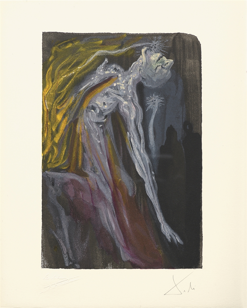 "Erinnyes" (Les erinnyes; 1959-1963). From Dalí's "Divine Comedy—Inferno 9."