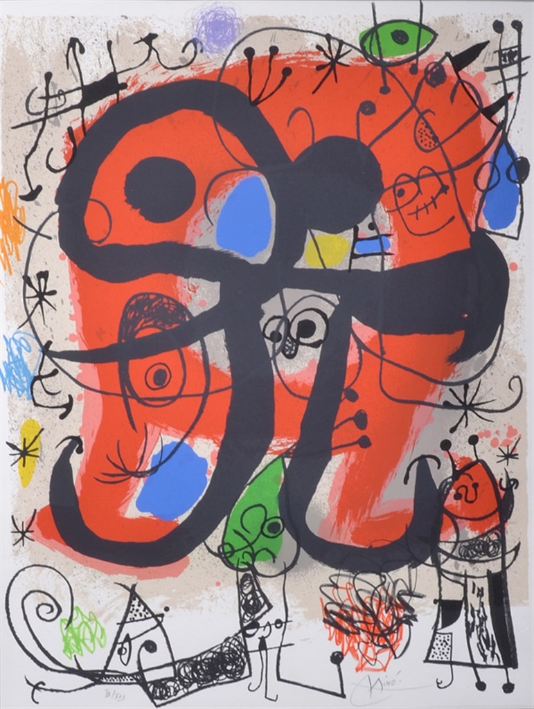 "Le Lezard aux Plumes d'or II" (1971, M.832). From Joan Miró’s “Broder Collection.” 