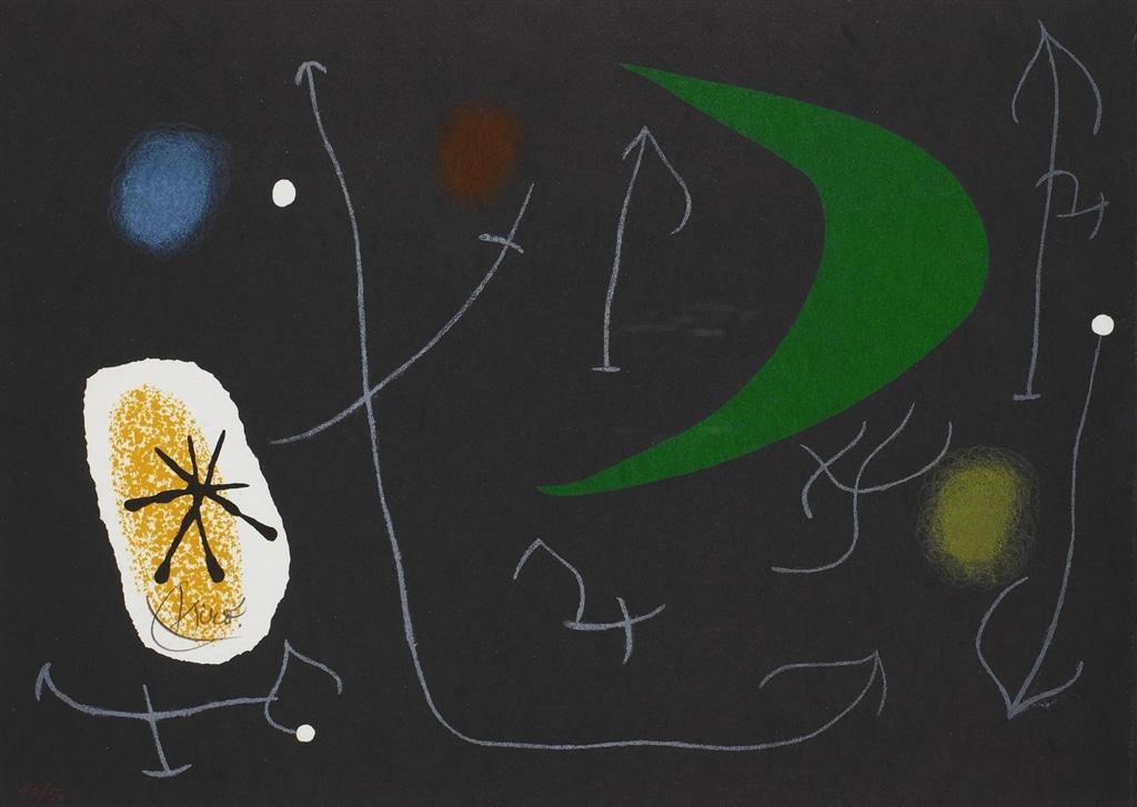 "Le Lezard aux Plumes d'Or II" (1971, M.821). From Joan Miró’s “Broder Collection.” 