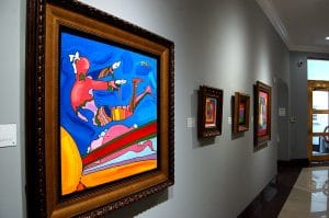 Artwork from the Peter Max Gallery at the Park West Museum in Southfield, Michigan.