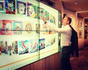 Park West's new interactive touch screen wall provides a exciting new way to interact with art.