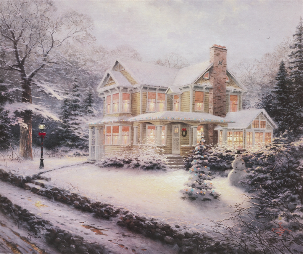 8 Thomas Kinkade Christmas Paintings Perfectly Capture the Holidays