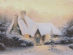 "Christmas Tree Cottage," Thomas Kinkade