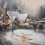 "A Christmas Welcome," Thomas Kinkade