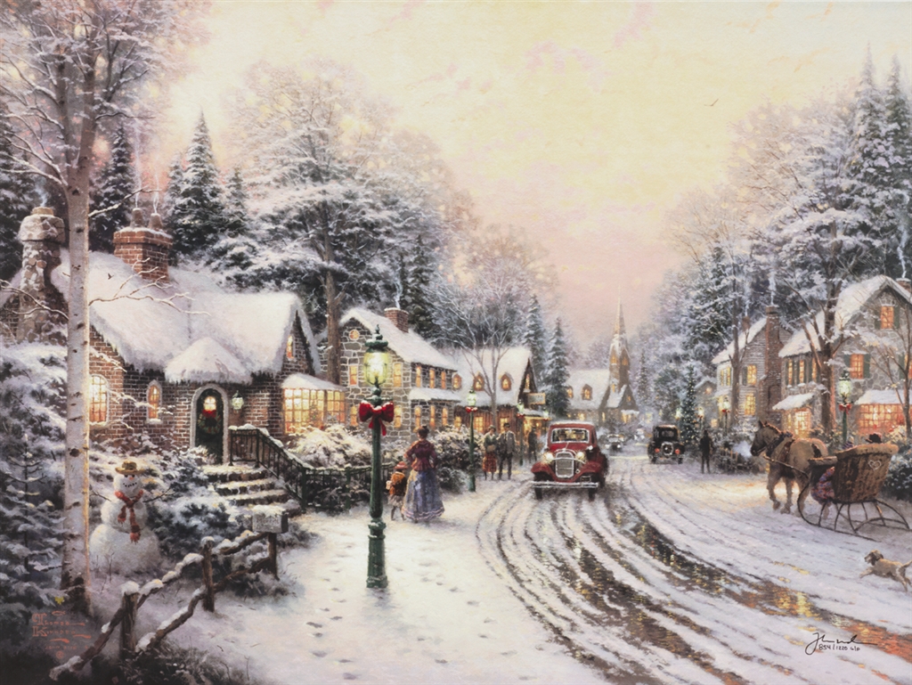 "Village Christmas," Thomas Kinkade