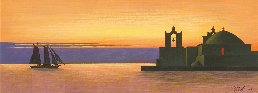 Serigraph of "Golden Arrival" (2006), Igor Medvedev