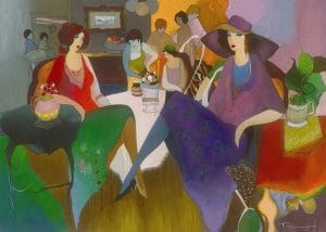 Serigraph of "Fancy Evening" (2007), Itzchak Tarkay