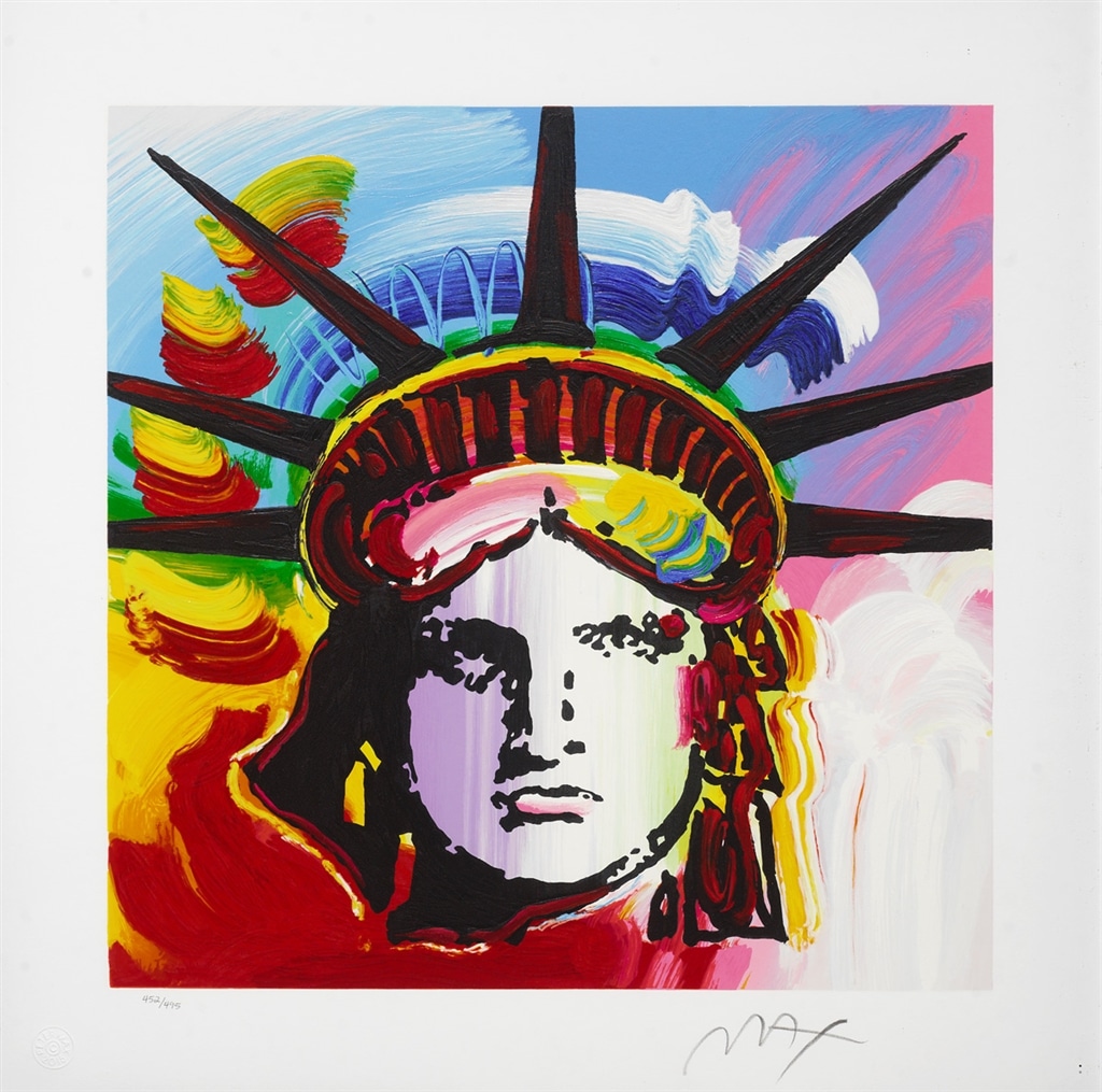 Serigraph of "Liberty Head II" (2015), Peter Max