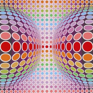 "Dyss" (1989), Victor Vasarely, abstract, abstract art
