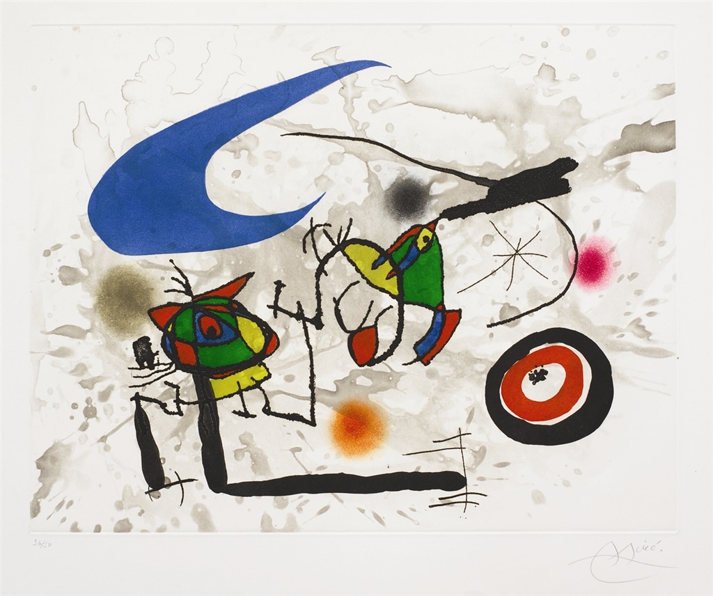 "Pygmies sous la Lune" (1972; d. 562), Joan Miró, abstract, abstract art