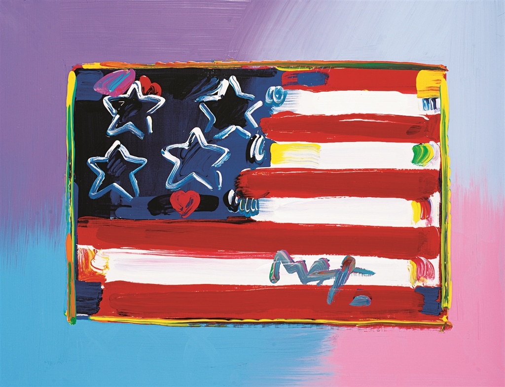 "Flag with Heart" (1999), Peter Max