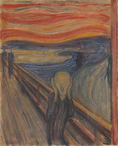 "The Scream" (1893), Edvard Munch (public domain)