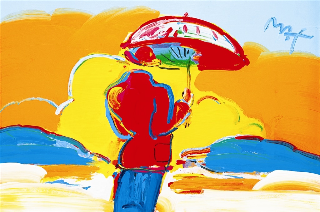 "Umbrella Man at Sea" (2006), Peter Max, Expressionism, Expressionist Art