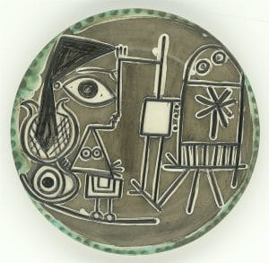 "Jacqueline au Chevalet" (Jacqueline at the Easel; 1956), Pablo Picasso, Picasso Ceramics