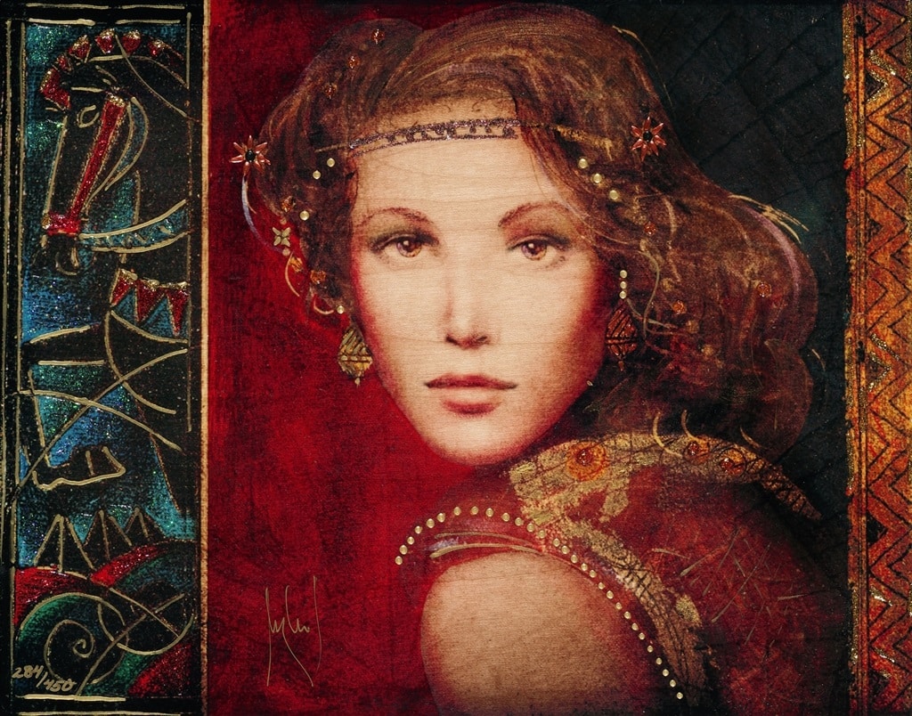 People Repro Prints on Canvas or Paper Lady of Spring by Csaba Markus 