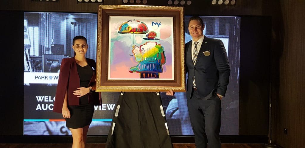 Park West Art Auctioneers Jared Hamer and Irene van Huyssteen