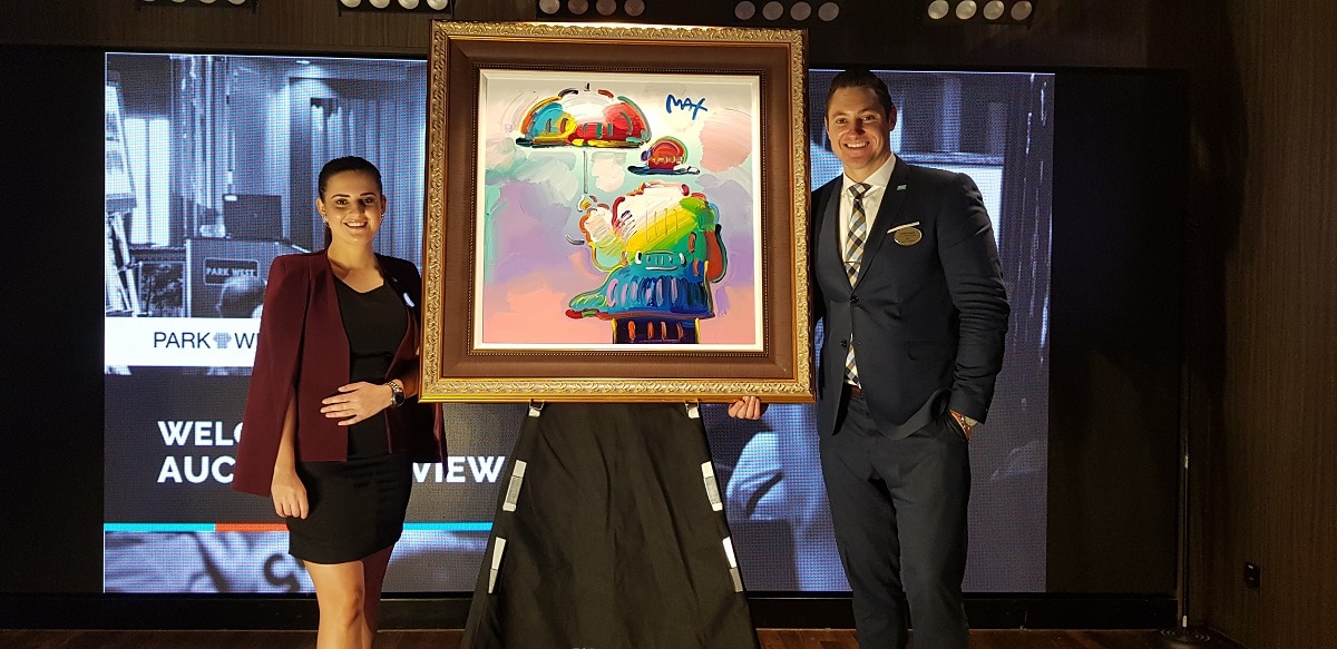 Park West Art Auctioneers Jared Hamer and Irene van Huyssteen 