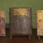 "Christ Mocked" and two other paintings created by Cimabue (Image credit: AFP)