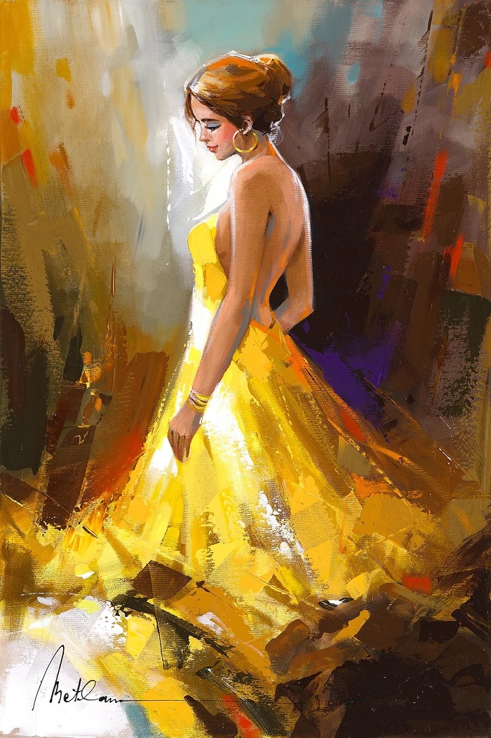 "A Beauty in a Golden Dress," Anatoly Metlan