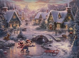 "Mickey & Minnie - Sweetheart Holiday," Thomas Kinkade Studios