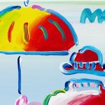 Detail from "Umbrella Man on Blend, Ver.XI # 448," Peter Max
