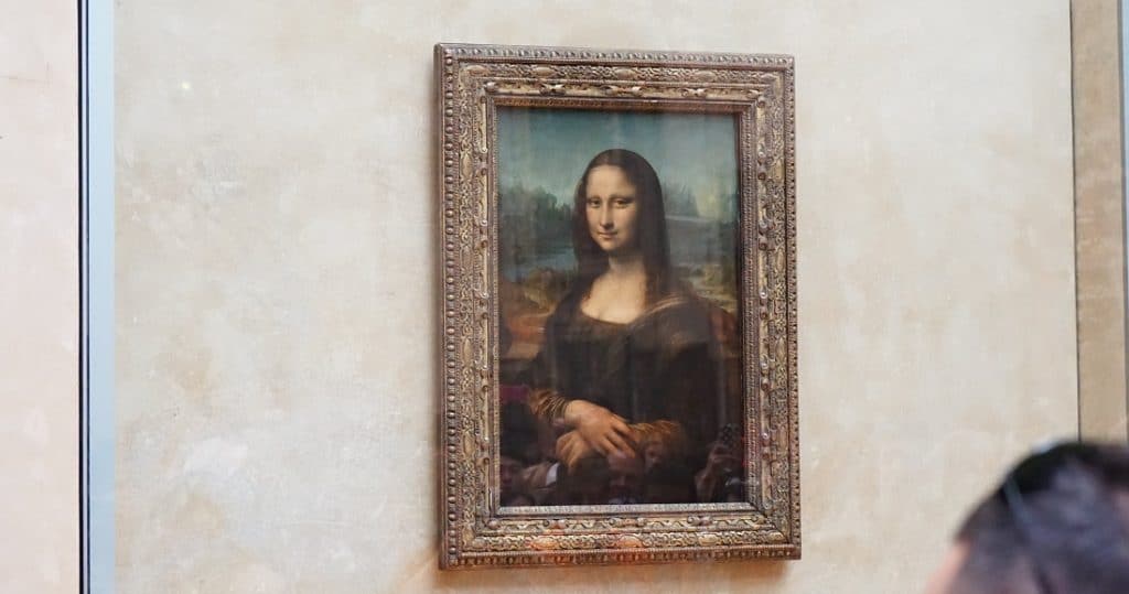 Leonardo da Vinci's "Mona Lisa" at the Louvre
