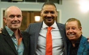 Park West artist Peter Nixon with Delfeayo Marsalis and Les DeMerle.