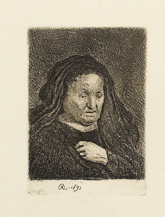 "The Artist's Mother with Her Hand on Her Chest" (1631)