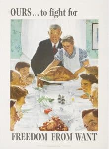 "Freedom from Want," Norman Rockwell. From Park West Gallery's American Spirit Collection