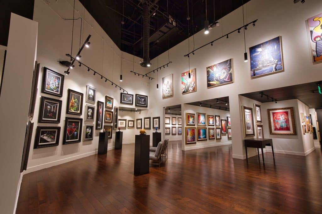 The Park West Fine Art Museum & Gallery is located inside the Forum Shops at Caesars Palace on the Las Vegas Strip.