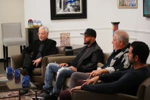 Park West's Senior Gallery Director Morris Shapiro with Kre8, Tim Yanke, and David "Lebo" Le Batard.