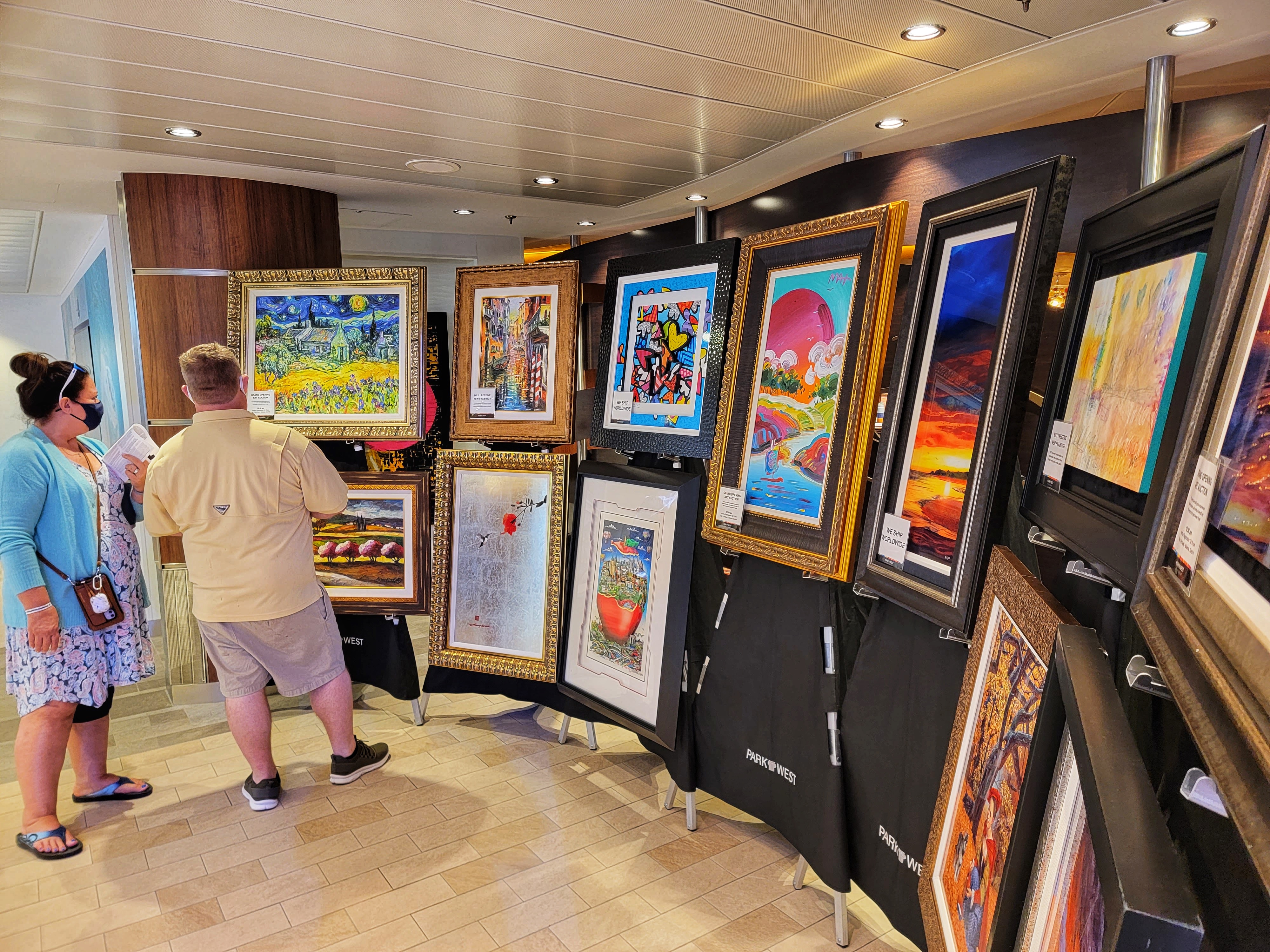 cruise ship art gallery