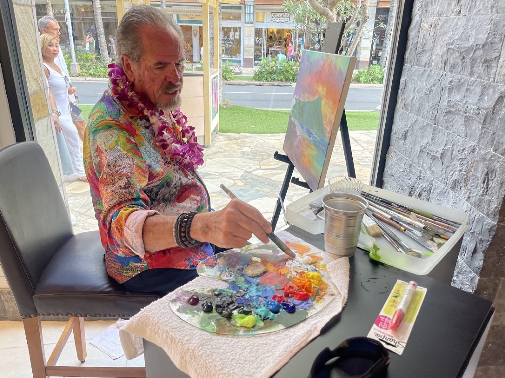James Coleman paints live at Park West Hawaii