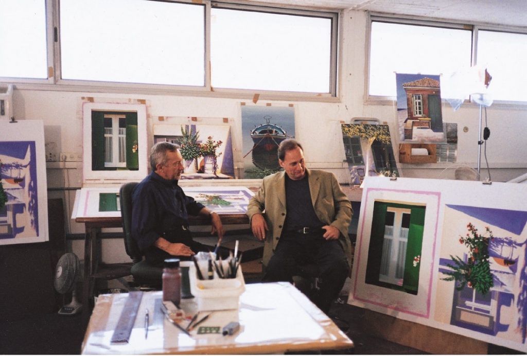 Late Ukrainian artist Igor Medvedev and Park West Gallery Founder and CEO Albert Scaglione in 1999.