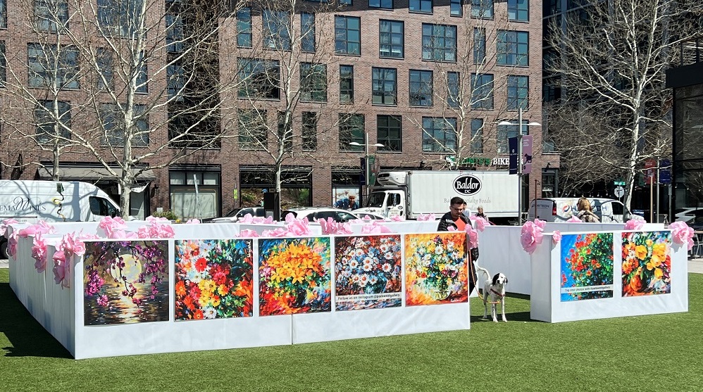 Wall's artwork in featured on family-friendly Art Maze at Yards Park in Washington, DC.