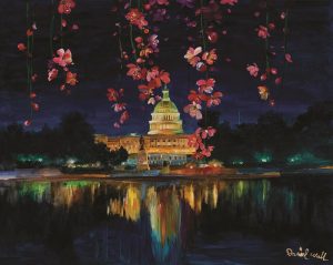 Original painting created by Daniel Wall for the 2022 National Cherry Blossom Festival.