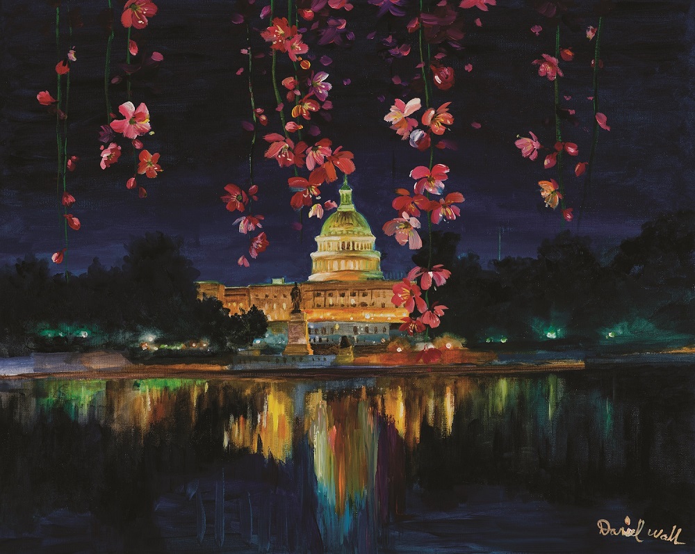 Original painting created by Daniel Wall for the 2022 National Cherry Blossom Festival.