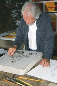 Bellet at work in his studio