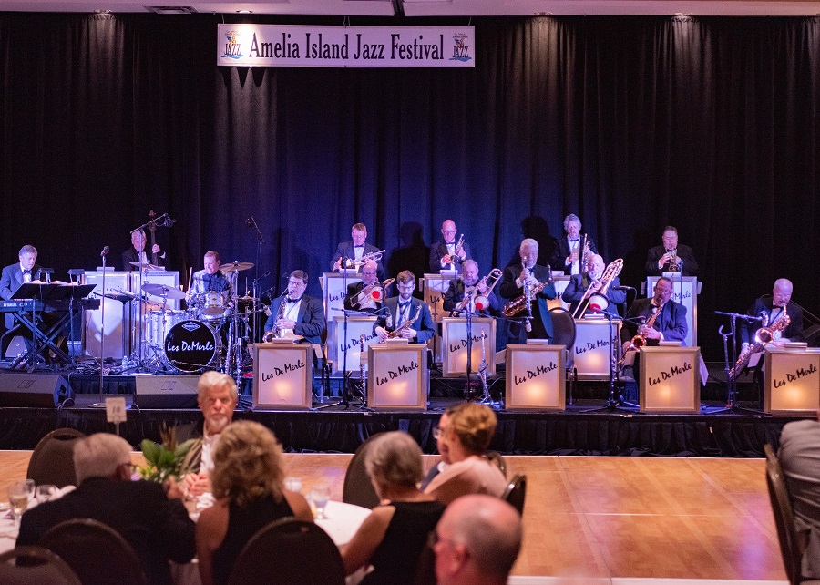 Just one of the fabulous live bands at Amelia Island's Big Band Bash in 2021.