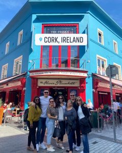 The Park West team—including Jared Hamer, Mandi Romine, and John and Ann Karay—enjoys their stop in Cork, Ireland.