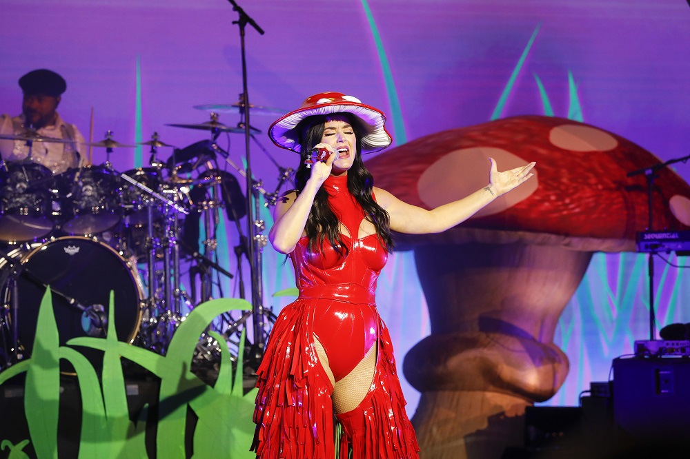 REYKJAVIK, ICELAND: Katy Perry delights the audience at her Prima inaugural concert on August 27, 2022 in Reykjavik, Iceland. (Photo by Tristan Fewings/Getty Images for Norwegian Cruise Line)